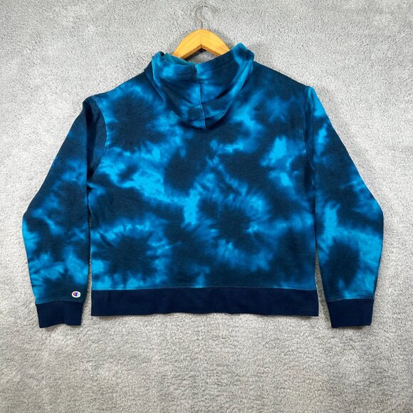 Champion tie-dye blue hoodie extra-large - Picture 6 of 12
